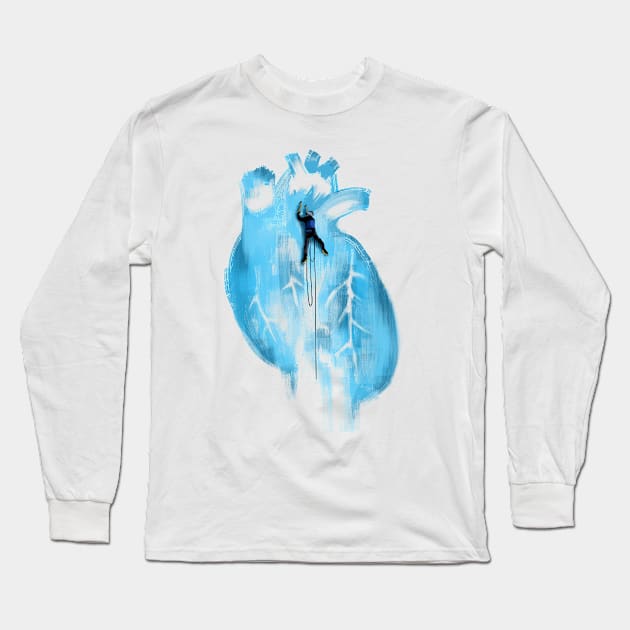 Heart Conqueror Long Sleeve T-Shirt by alexgrigorasart